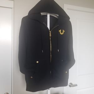 True Religion Zip Up Circle Logo Hoodie